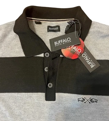 Suéter Buffalo David Bitton Negro Gris Para Hombre Talla S Nuevo Con Etiquetas Foto 1 de 4