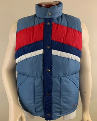 Vintage 70's 80's CAMEL Men's Northern Goose Down Snap Front Puffer Vest Size L - Image 1 of 4