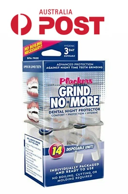 AU STOCK Plackers Grind No More Dental Night Guard for Teeth Grinding, 14 Count — 第 1/4 张图片