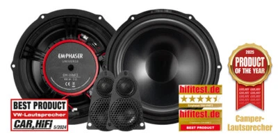EMPHASER EM-VWF3 Plug & Play 3-Wege Lautsprecher kompatibel mit Volkswagen VW T5 - Bild 1 von 4