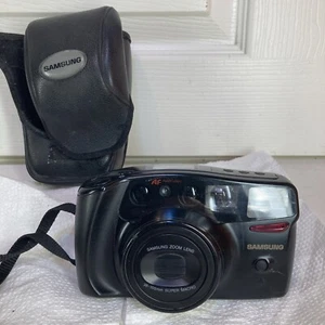 SAMSUNG AF ZOOM 1050 35mm Film apuntar y disparar cámara con funda lomo retro - Imagen 1 de 5