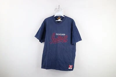 T-shirt baseball vintage anni 90 uomo media scritta scritta Cleveland Indians USA - Immagine 1 di 4