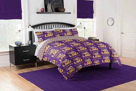 LSU Tigers Full Bed in a Bag (Rotary) OFFICIAL NCAA Cover