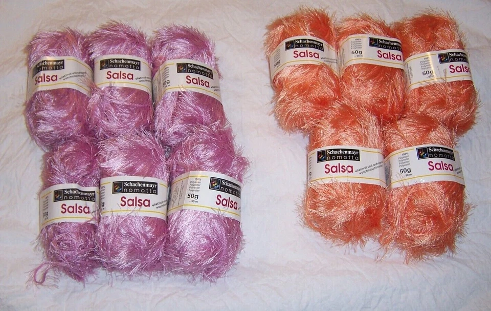 Lot of 5 Schachenmayr Nomotta Salsa Eyelash Yarn - #37 or #35 - Same Dye Lot - Image 1 of 1