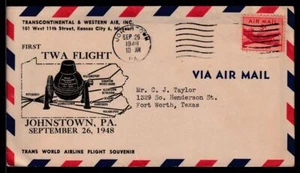 1948 First Flight CAM-34 34E71 TWA airmail Johnstown PA - Pittsburgh PA - Picture 1 of 1