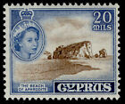 Cyprus Qeii Sg178, 20M Brown & Deep Bright Blue, Lh Mint.