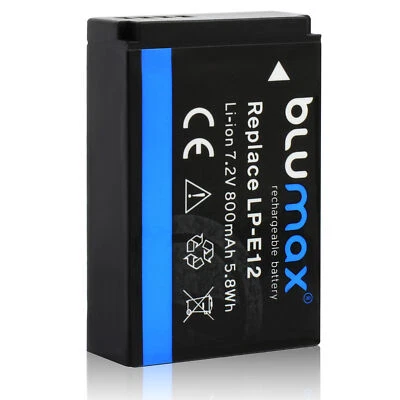 Blumax Akku passend für Canon LP-E12 EOS M200 M100 M50 EOS 100D 800 mAh (7,2V)