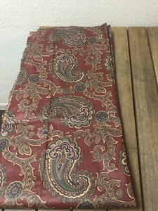 Vintage Paisley Floral Red Multicolor Cotton Fabric 98”x 3yards Extra Wide NEW - Picture 1 of 7