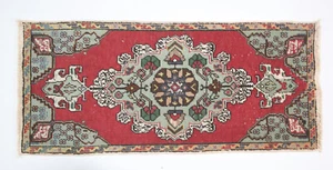 18x43 in rug,Decorative Authentic rugs, Oushak rugs,Turkish rugs, door mat rug - Picture 1 of 8