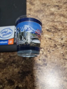 Seattle Gold City Scape Space Needle Souvenir Shot Glass 2" Tall - Picture 1 of 1