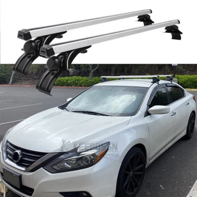 Portaequipajes de carga de aluminio barra transversal techo techo auto 48" para Nissan Altima Foto 1 de 4
