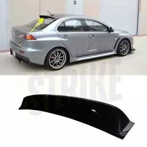 2008-2017 Mitsubishi Lancer EVO Mugen Style Black Rear Window Roof Visor Spoiler - Picture 1 of 2