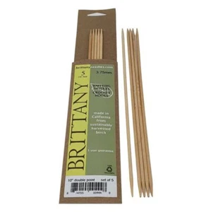 Bretagne Birke Stricknadeln 10" doppelspitz Holz 25 cm - Bild 1 von 16