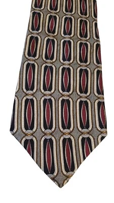 Henry Grethel 豪华男式领带 100% 意大利丝绸美国制造多色 — 第 1/4 张图片