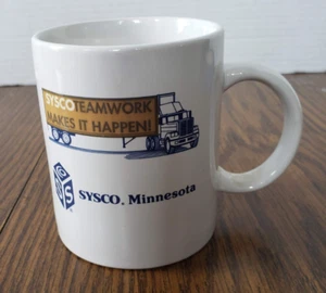 Sysco Minnesota White Ceramic Coffee Mug Food Service Trucking Teamwork - Picture 1 of 6