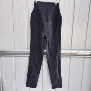 😇 Tori Maternity Womens Black Jeans Pants Over Bump Size 10 stretch BNWT Ankle - Picture 1 of 12