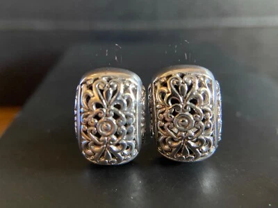 Sarda, Bali Handmade,Sterling, Omega Back Stud Earrings Perfect Size & Weight! - Image 1 of 4