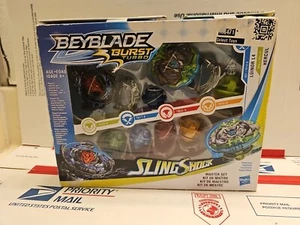 Beyblade Burst Turbo Sling Shock Master Set Luinor L4 Hercules H4 New Open Box - Picture 1 of 12