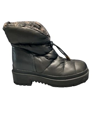 Guess Invierno Botas de Nieve al Tobillo para Mujer Talla 6.5 Negro Puffer Punta Redonda Pull On Foto 1 de 4
