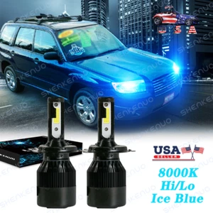 Bombilla de faro LED azul ICE H4 9003 alta/baja 8000 k para Subaru Forester 2003-2004 - Imagen 1 de 12