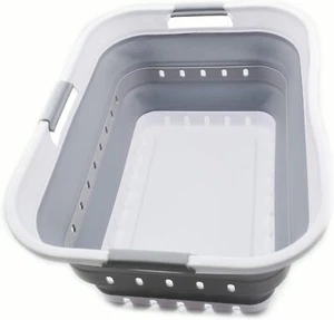 New 42L (11 gallon) Collapsible Plastic Laundry Basket - Foldable Pop Up - Picture 1 of 5