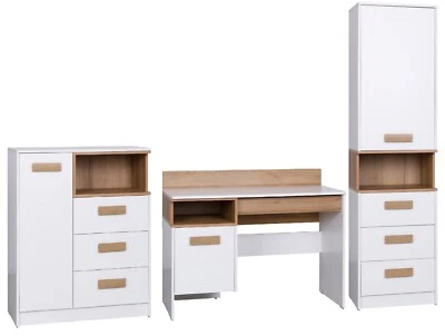 Kinderzimmer Set GUSTAVO K Weiß – Jugendzimmer Möbel Modern Design - Bild 1 von 4