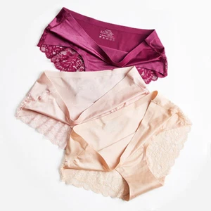 Paquete de 6 piezas de ropa interior sexy de seda helada de encaje sin costuras bragas calzoncillos calzoncillos - Imagen 1 de 28