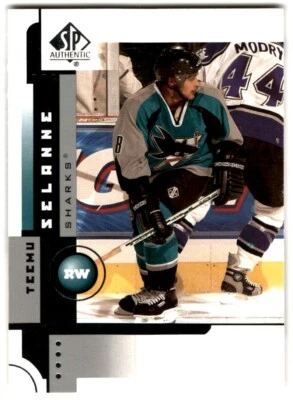 2001-02 SP Authentic Teemu Selanne #71 San Jose Sharks - Image 1 of 2