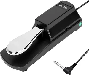 Sustain Foot Pedal with Polarity Switch for Digital Electronic Keyboard Pianos - Picture 1 of 12
