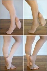 DANCE TIGHTS Ballet Pink/Tan(Skin Tone) TRIO PACK Footed/Convertible 3 Prs - Picture 1 of 5