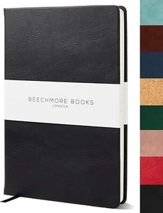 Ruled Notebook - British A5 Journal by Beechmore Books of London | Charcoal BLK - Picture 1 of 6