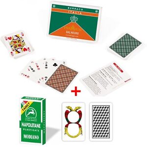 Tarjetas Napoletane + Francesas Póker Escoba Tressette Escala De Negro Modiano
