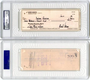 Henry Hank Stram SIGNIERTER SCHECK Kansas City Chiefs Texans DEC PSA/DNA HANDSIGNIERT - Bild 1 von 1
