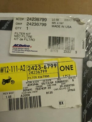 24236799 Kit de filtro AC Delco AT nuevo para Pontiac Firebird 1999-2002 Foto 1 de 4