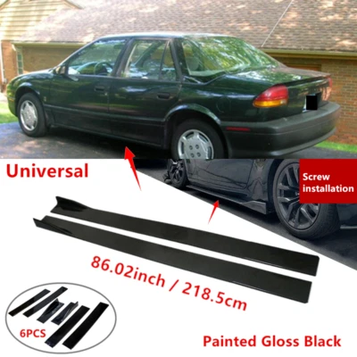 86" Universal For Saturn SC SC1 SC2 92-99 Side Skirt Lip Splitter Rocker Panel - Image 1 of 4