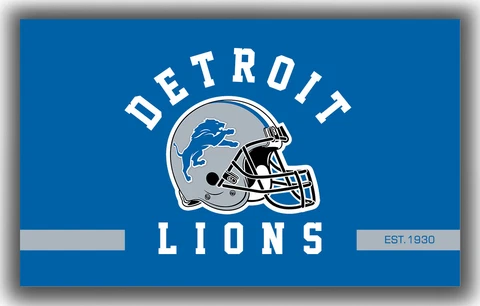 Detroit Lions Football Team Helmet Memorable Flag 90x150cm 3x5ft Best Banner Cover