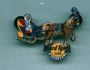 Hard Rock Cafe Pin Closed Montreal Winter Carnival 2004 Girl & horse pin - Picture 1 of 1