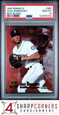 Pinnacle New Blood 1995 #NB1 Alex Rodriguez Mariners PSA 10 Foto 1 de 2