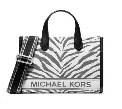 ¡NUEVO CON ETIQUETAS! Bolso Bandolera Michael Kors Gigi Pequeño Este Oeste Estampado Cebra Foto 1 de 4