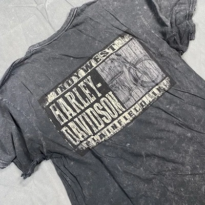 Camisa Harley Davidson Para Hombre Talla Grande Negra IndyWest Plainfield Indiana Foto 1 de 4