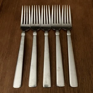 5er Set Oneida Attalia Hochglanz 18/0 Edelstahl Silberbesteck Tafelgabeln - Bild 1 von 3