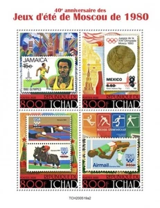 Chad - Estampillas de los Juegos de Verano de Moscú 2020 en estampillas - Hoja de 4 estampillas - TCH200519a2 - Imagen 1 de 1
