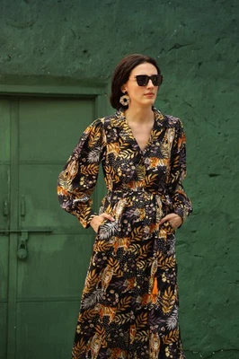 Nuevo con etiquetas Mono America & Beyond Impresionante Estampado Animal Tigre de Bengala Talla M Foto 1 de 4