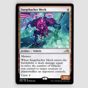 Surgehacker Mech - NEO #260 Rare - NM / Mint Kamigawa: Neon Dynasty Single - Picture 1 of 2