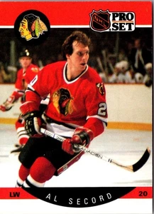 Tarjeta de hockey 1990 Pro Set Al Secord #60A Chicago Blackhawks - Imagen 1 de 2