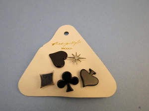 Free People Ace Pik Emaille Brosche Anstecknadel Set - Bild 1 von 4
