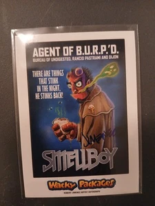 2018 Wacky Packages Go to the Movies Horror Film Stickers Smellboy Auto /25 - Picture 1 of 3