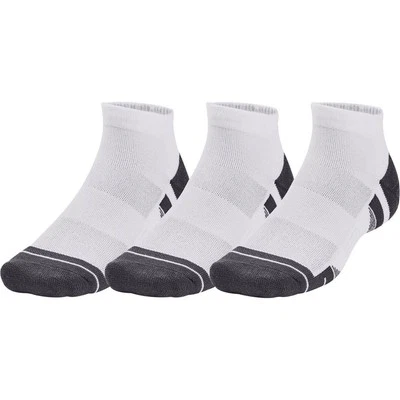Paquete de 3 calcetines Under Armour Performance Tech corte bajo blancos acolchados soporte de gimnasio Foto 1 de 4