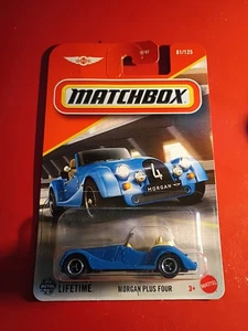 2025 Matchbox Morgan Plus Four MBX Showroom Blue New (Make Offer $1.95) Unopened - Picture 1 of 4