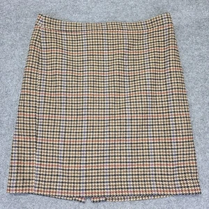 J.Crew Wool Blend Houndstooth Mini Skirt Womens Size 14  - Picture 1 of 6